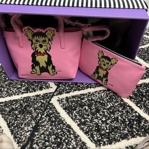 Marc Tetro Yorkie Dog Pink Crossbody Set